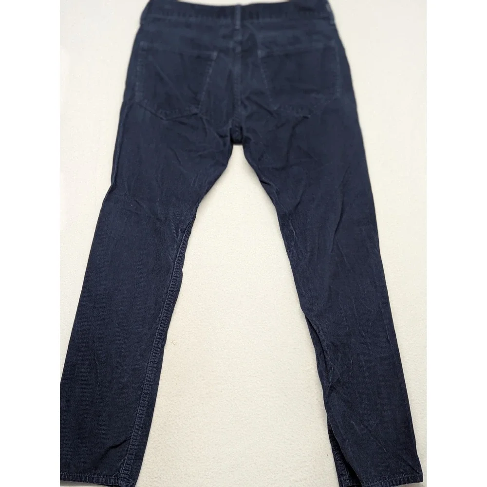 Banana Republic Mens Navy Blue Corduroy Slim Fit Pima Cotton Chino Pants 32x30